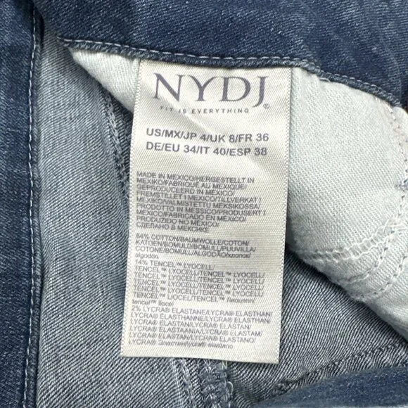 NYDJ Chloe Capri Jeans Hollywood Waistband Thistle Falls Size 4 Cropped Denim - Picture 8 of 11